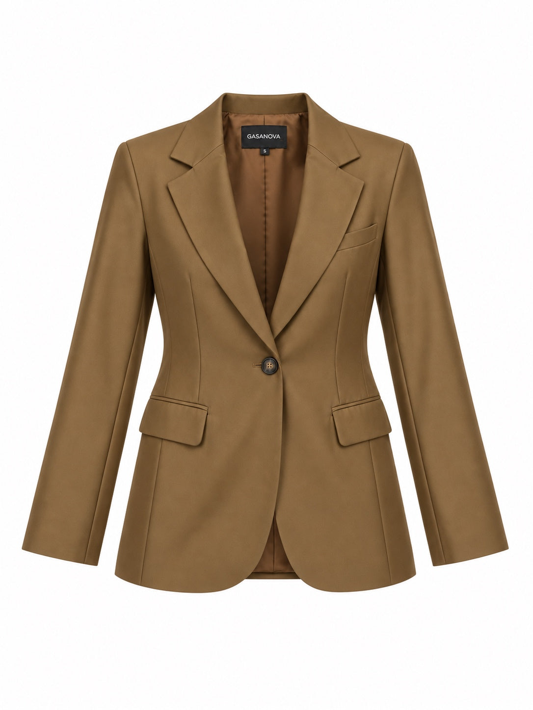Brown handcrafted tailored blazer by GASANOVA