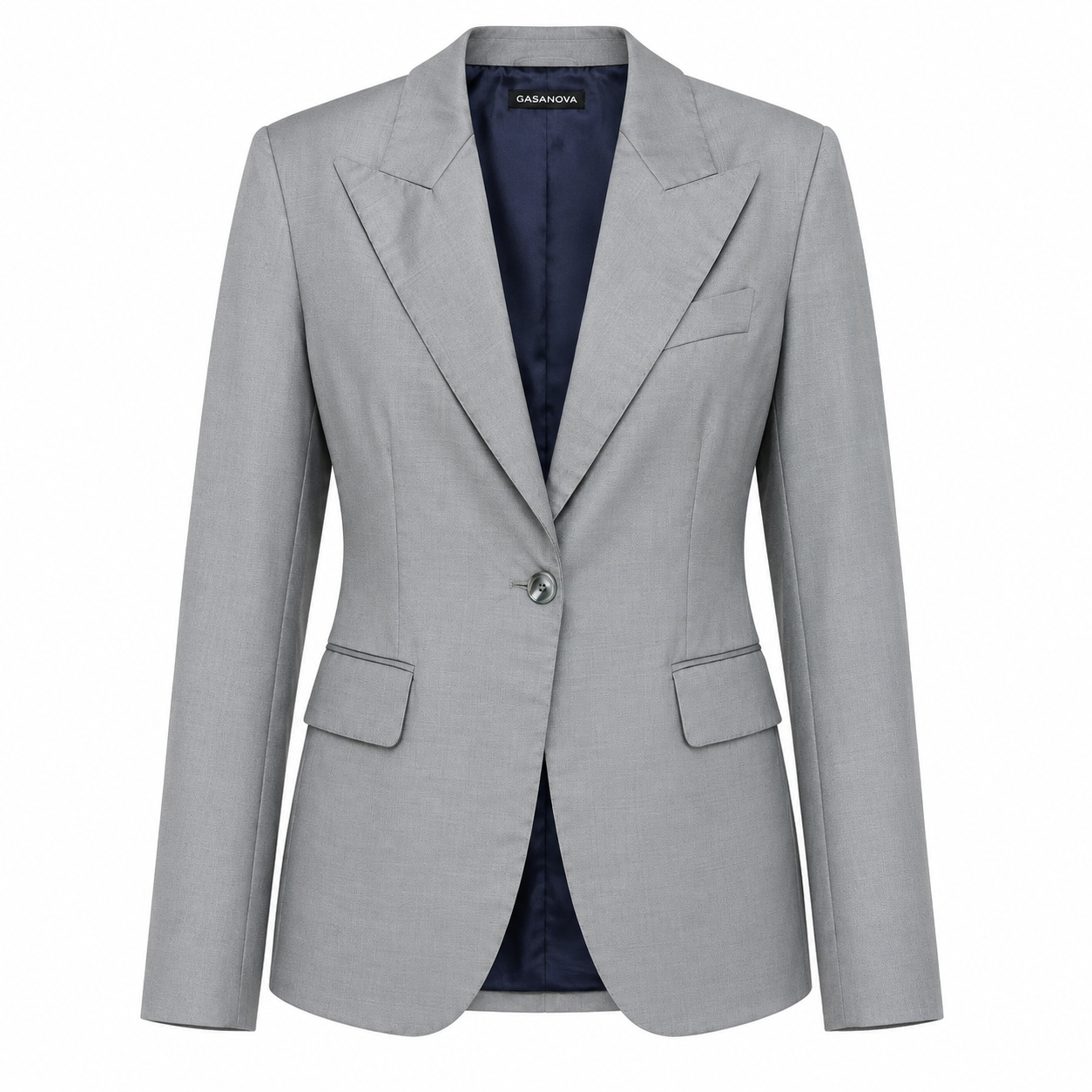 Gray handcrafted tailored blazer by GASANOVA