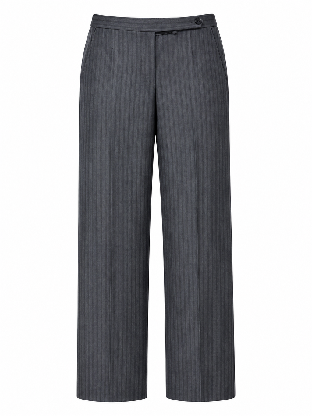 Black pinstripe handcrafted tailored trousers by GASANOVA