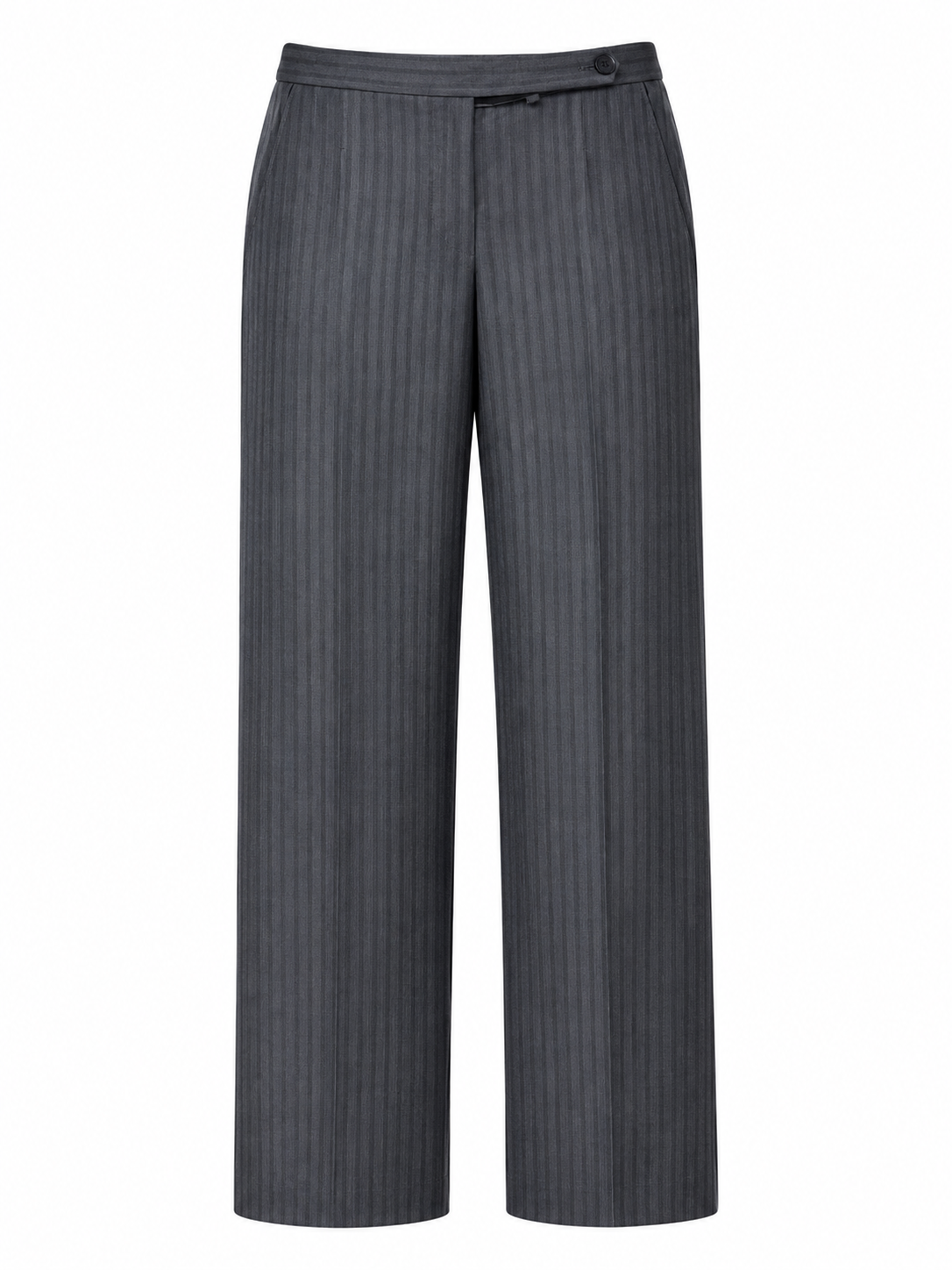 Black pinstripe handcrafted tailored trousers by GASANOVA