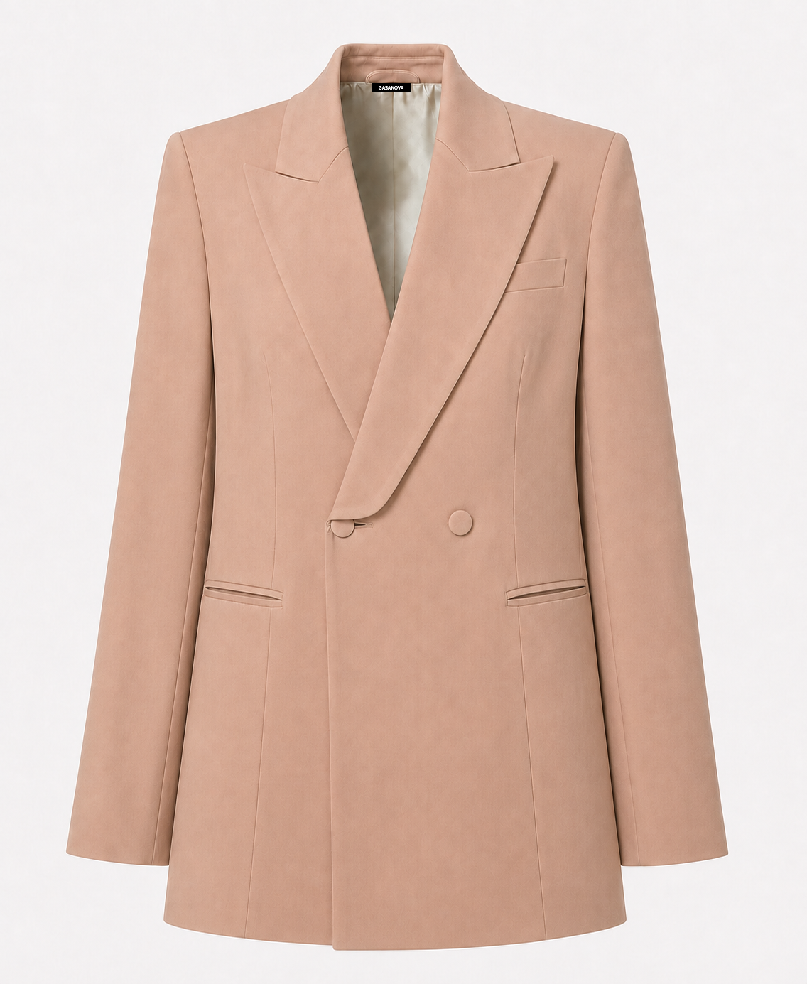 Beige Makivka fitted blazer by GASANOVA