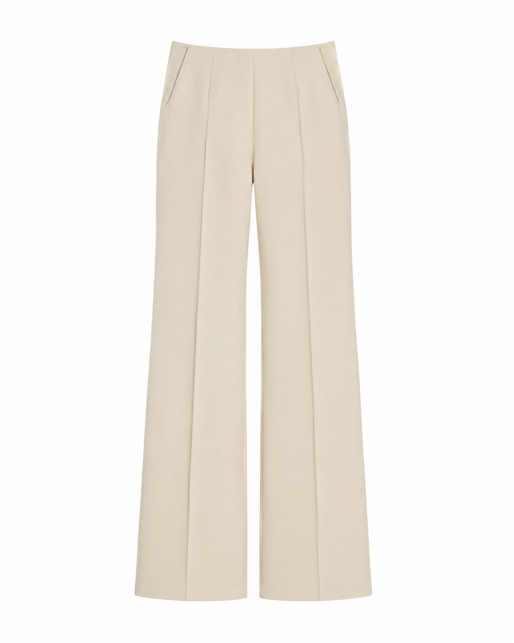 Semi-Flared Trousers in beige