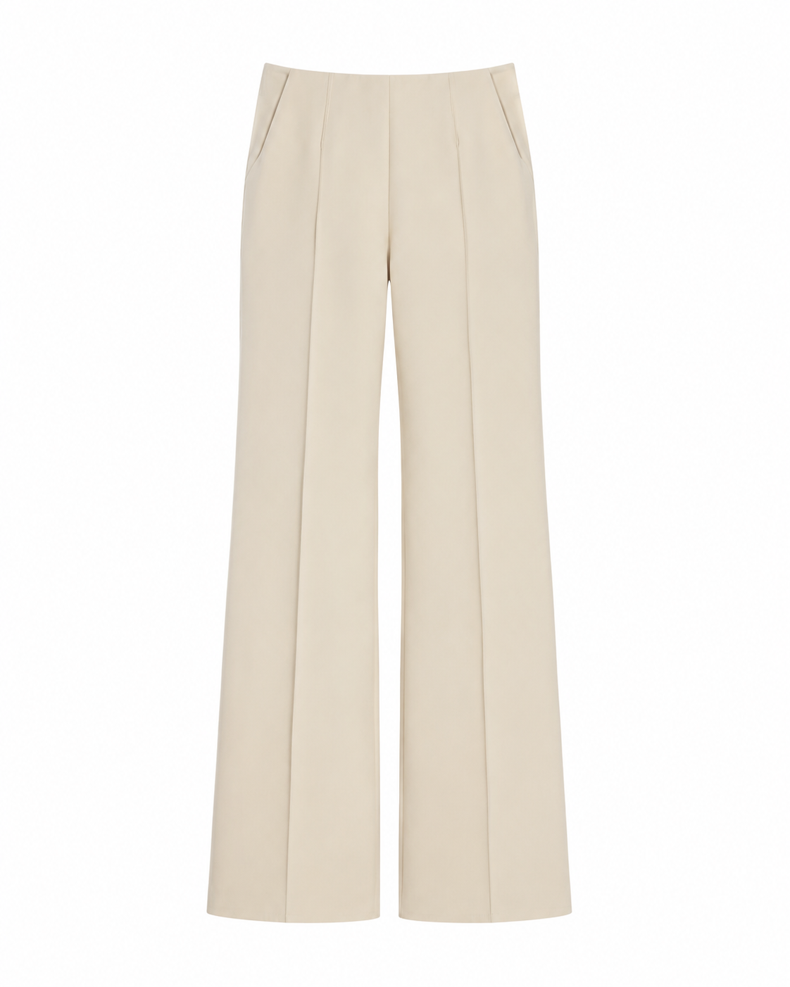 Semi-Flared Trousers in beige