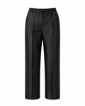 Taffeta Elastic Waist Trousers in black