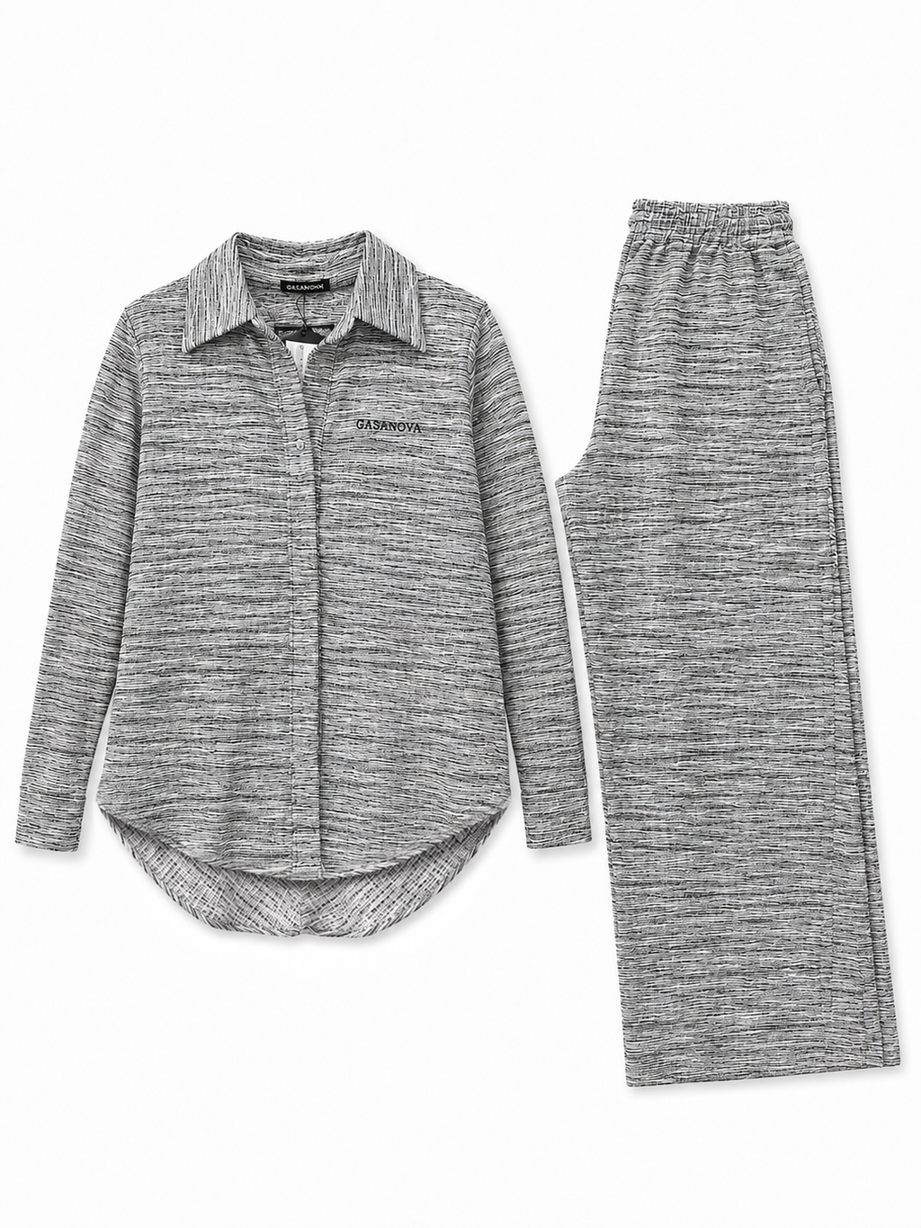 Textured black and white two-piece set by GASANOVA