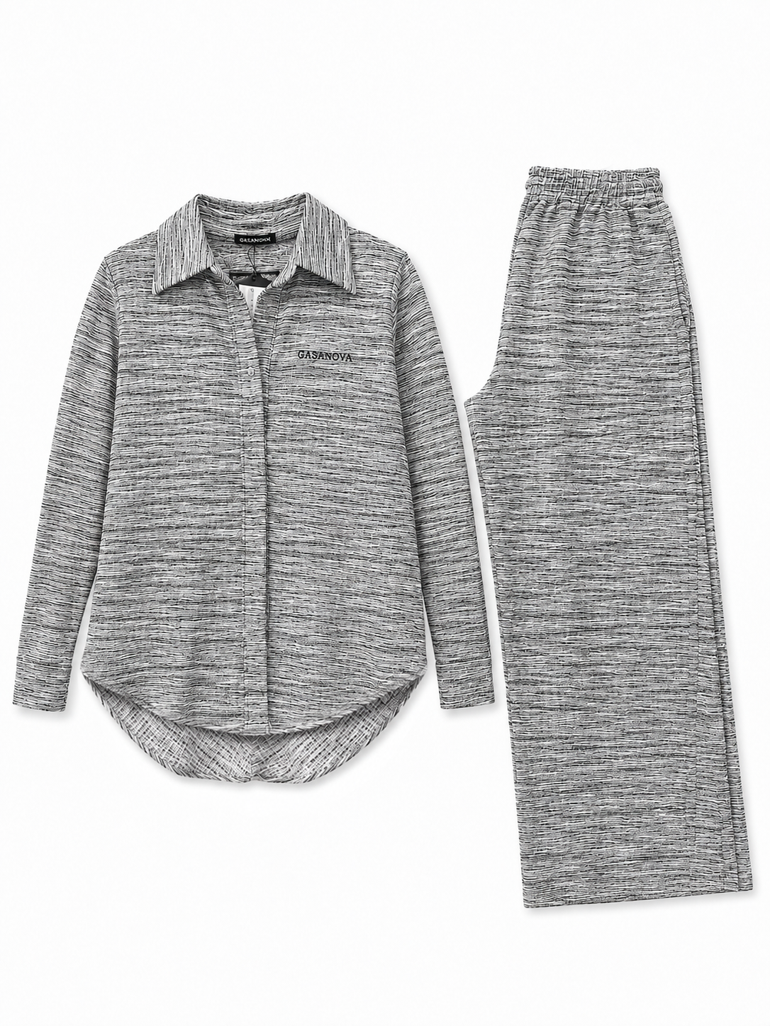 Textured black and white two-piece set by GASANOVA