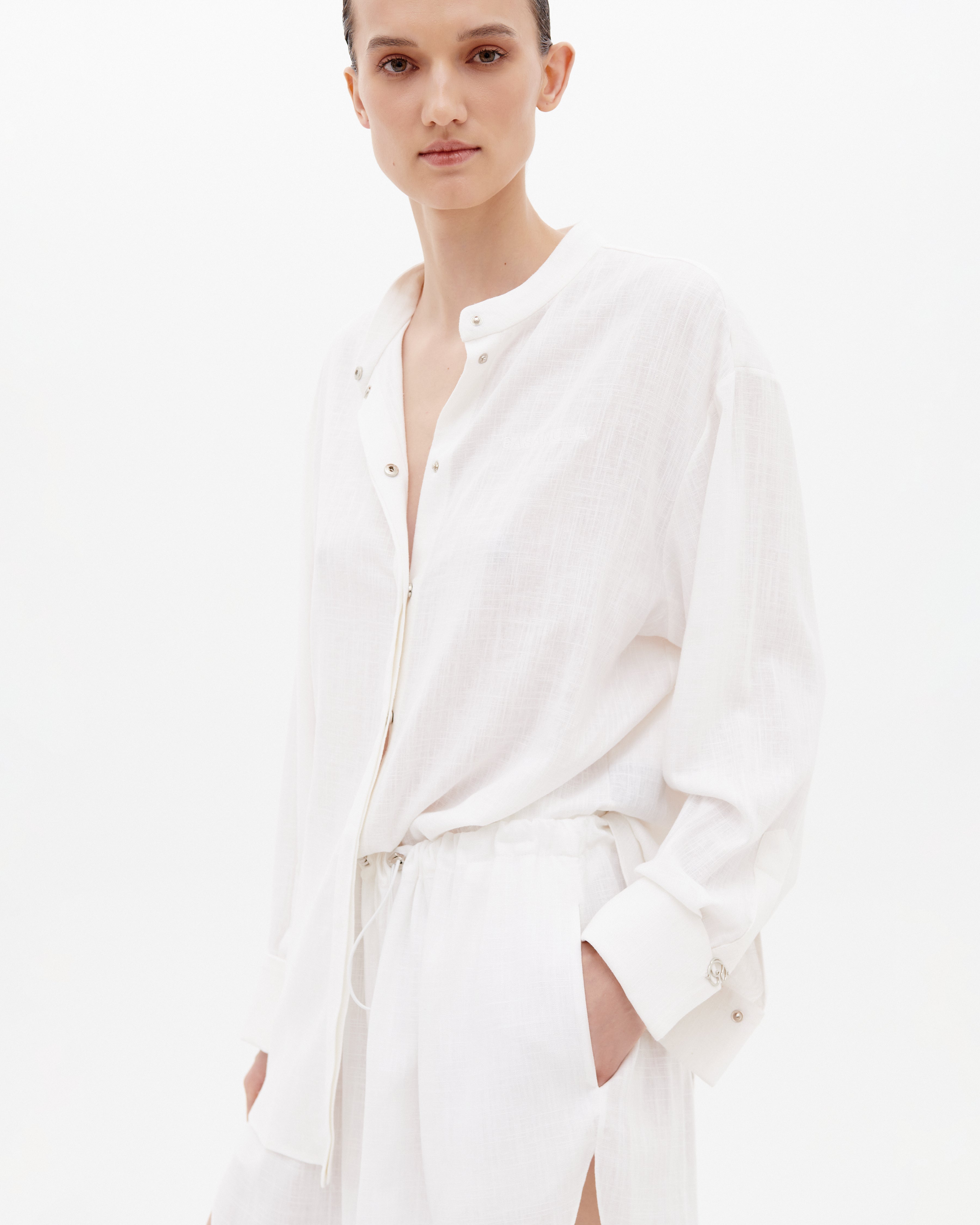 Stand-collar shirt