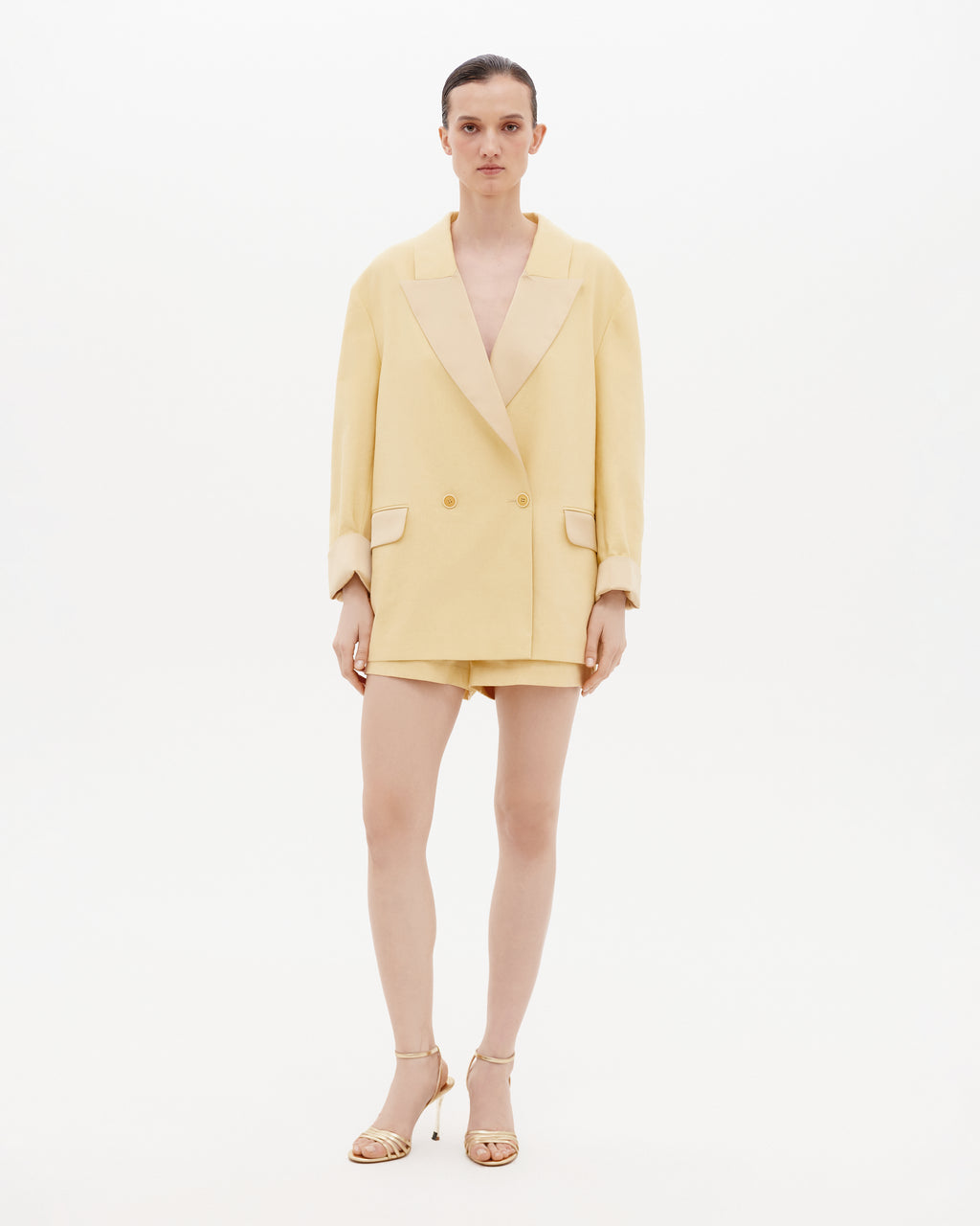 Blazer with satin lapels