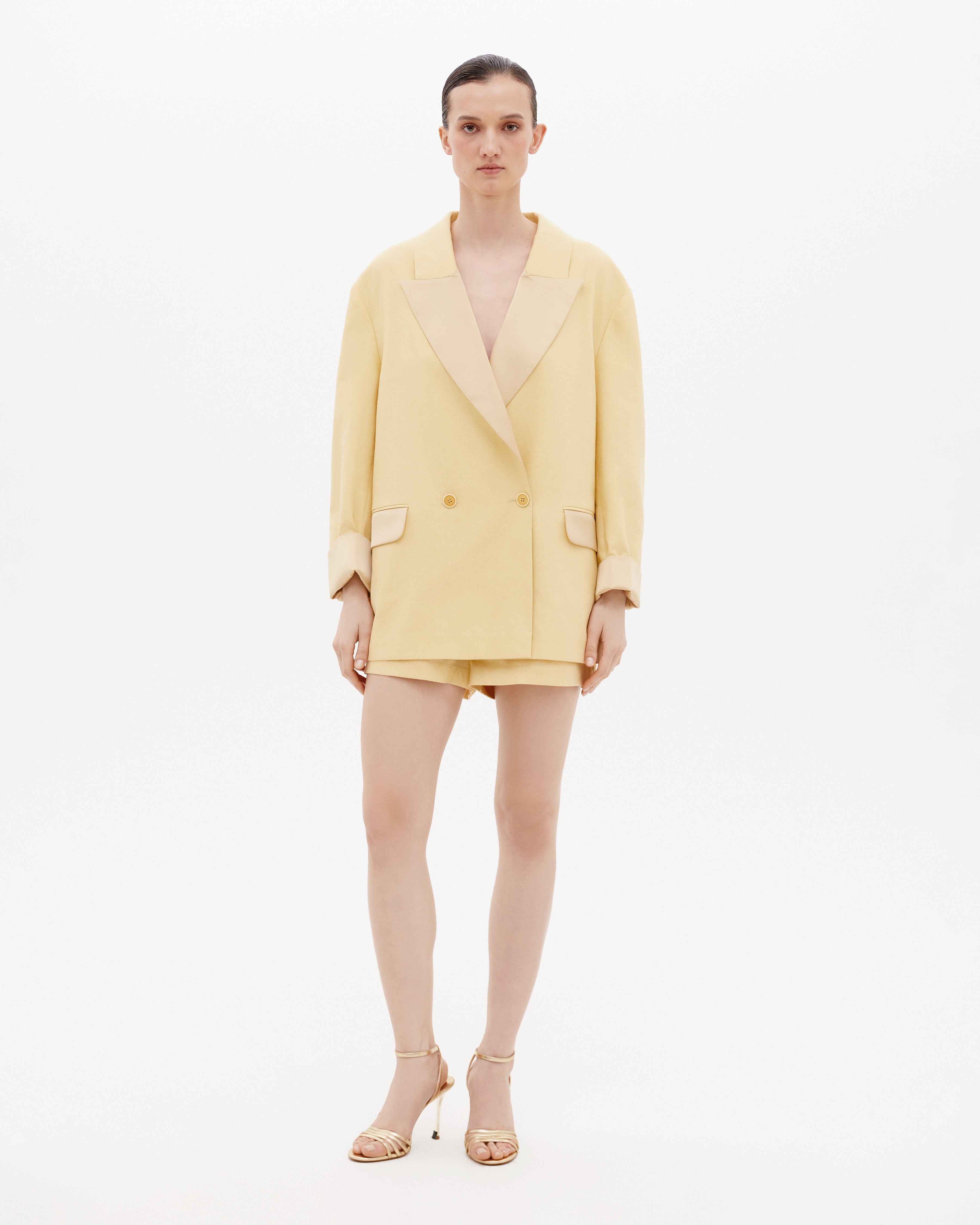 Blazer with satin lapels