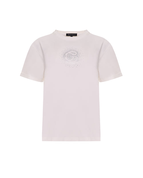 T-shirt G Monogram with Crystal Scatte | GASANOVA