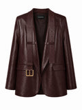 Oversized Shawl-Collar Tuxedo with Belt