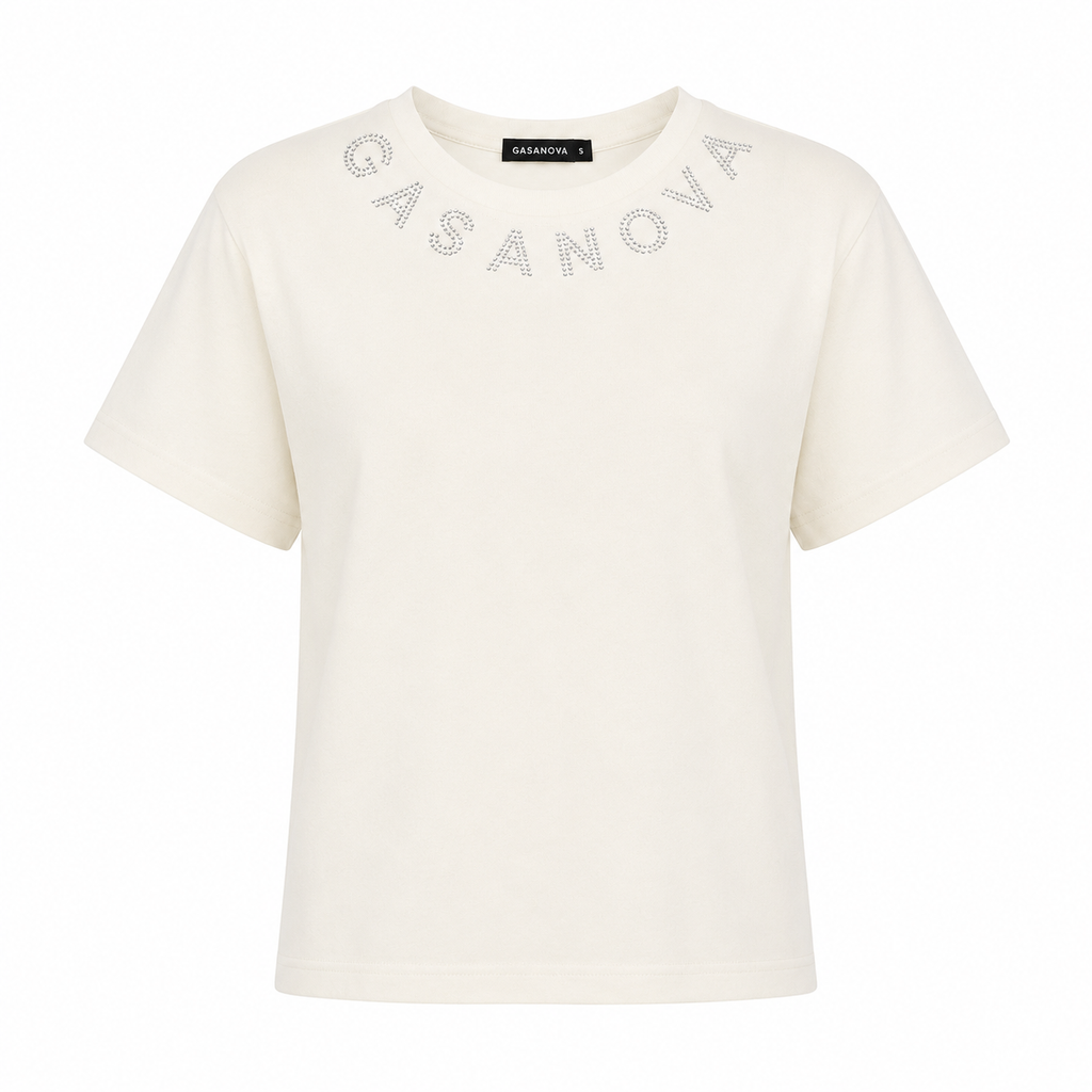 Oversized T-shirt GASANOVA — Milk