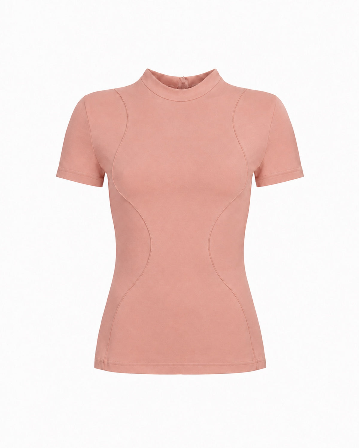 T-shirt with Waves — Coral