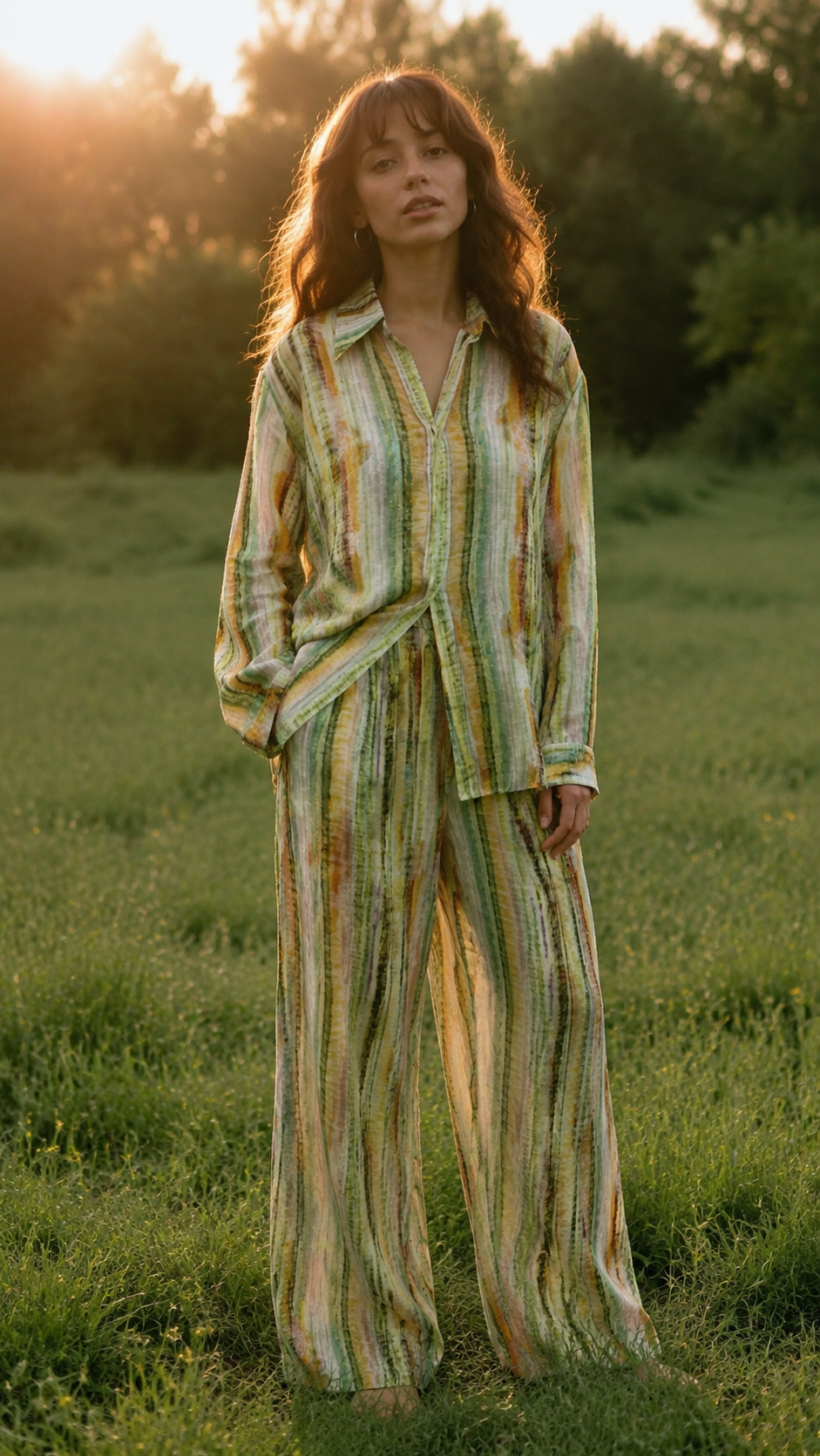 Striped Suit — Green lifestyle