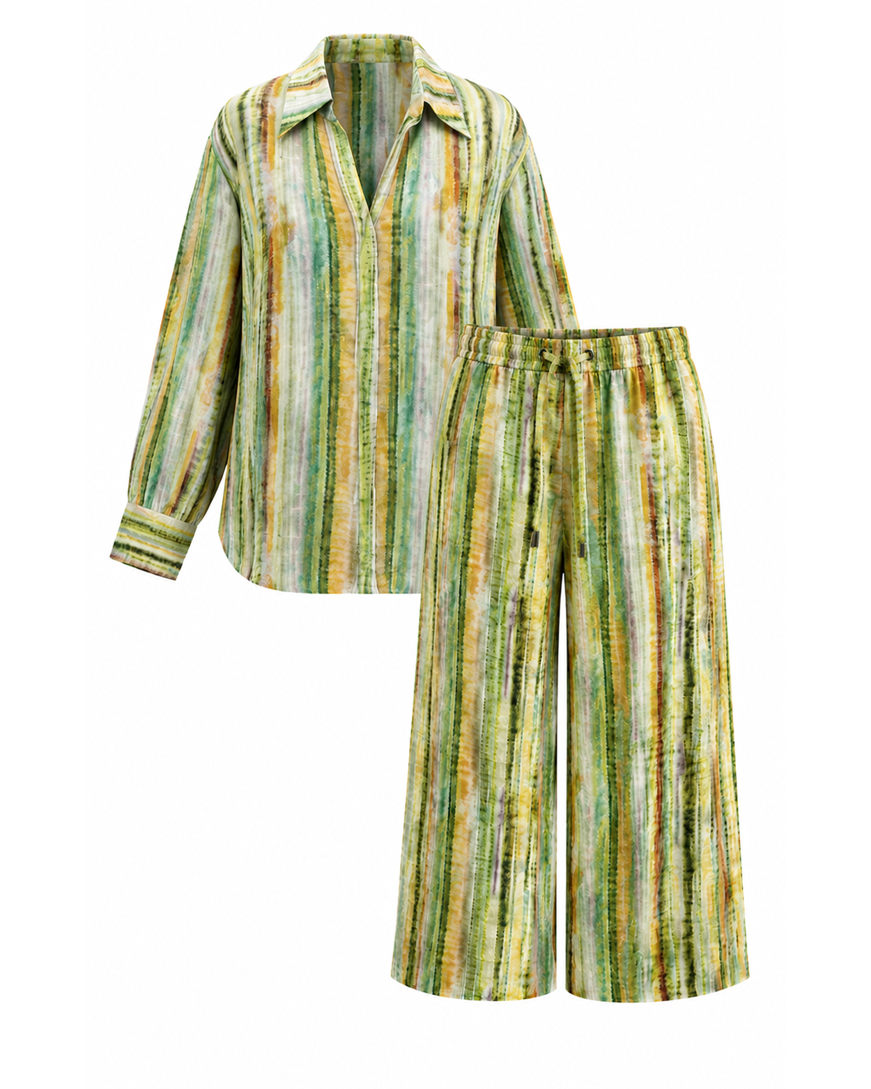 Striped Suit — Green