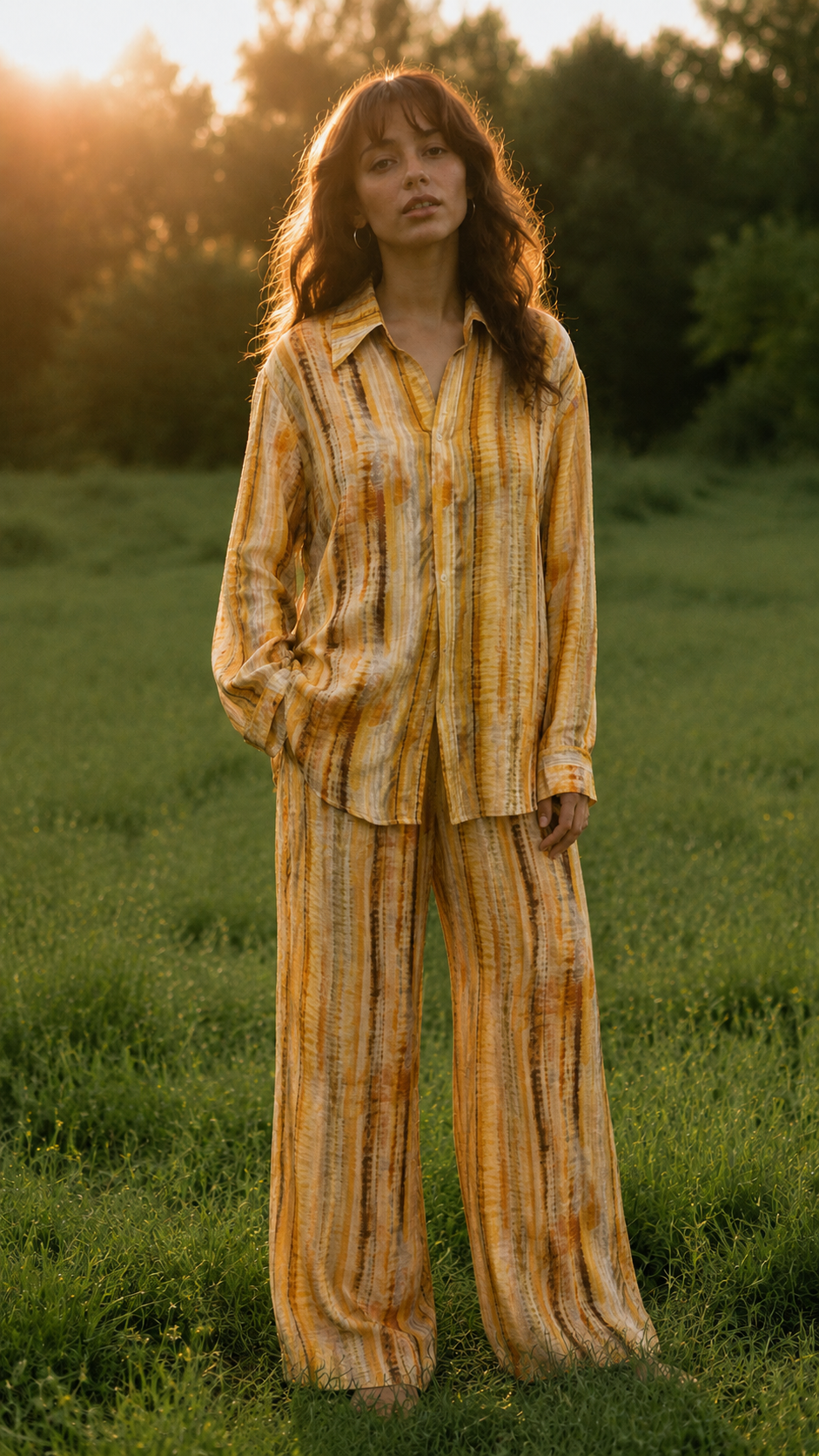 Striped Suit — Yellow lifestyle