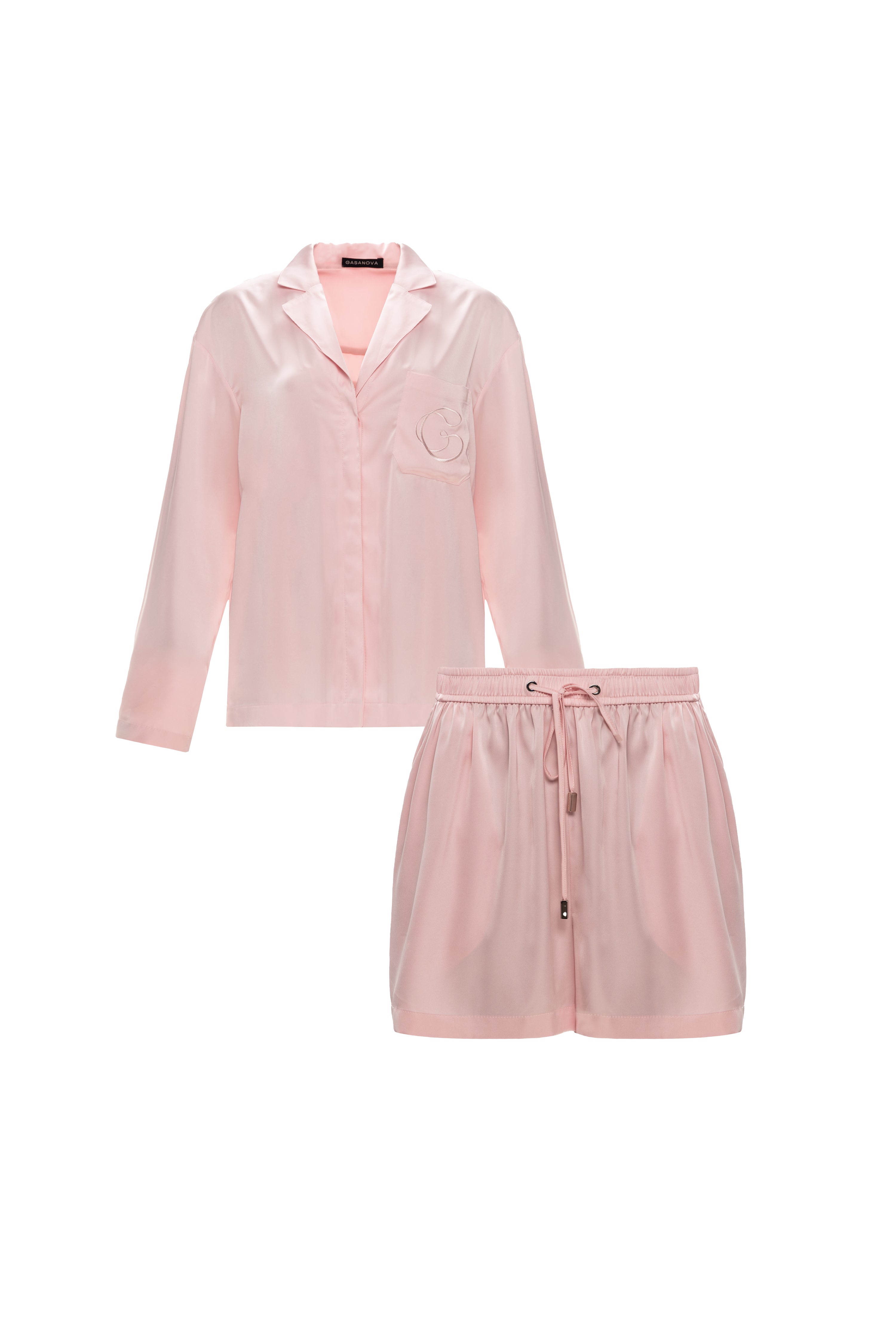 Silk suit with shorts