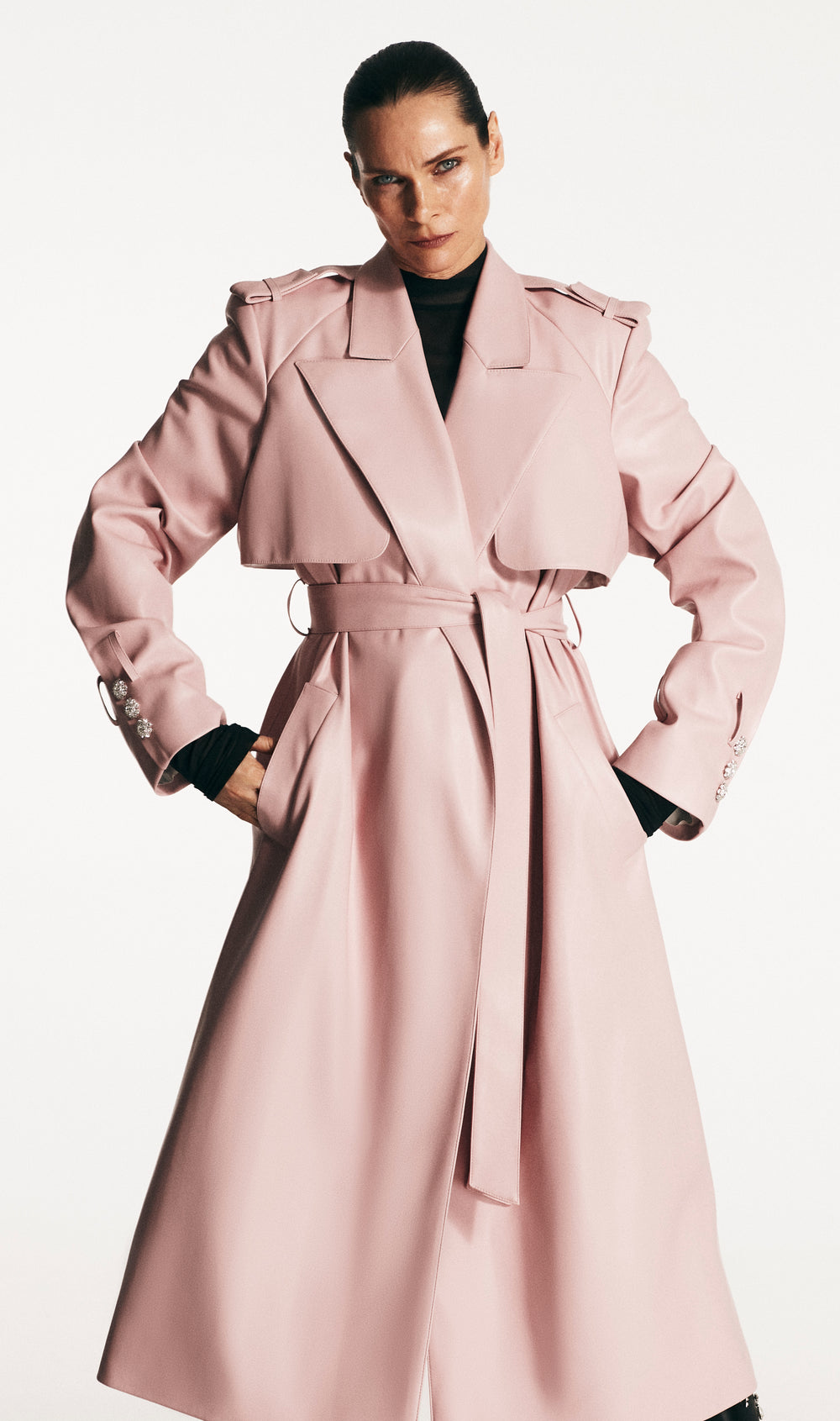 Eco-leather Trench